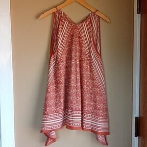 Studio M Handkerchief Sharkbite hem Boho style Tank Top Size M